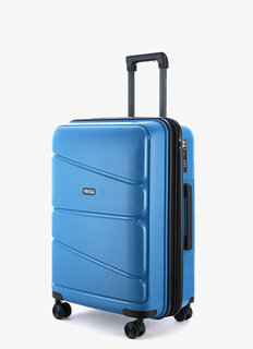 Середня валіза V&V Travel Peace на 85/97 л з поліпропілену Синій